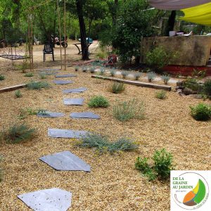Création d'un jardin sec minéral près de Montpellier