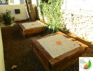 Carré potager traverse chêne à Castelnau-le-Lez