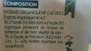 Engrais biologique NK 4-3
