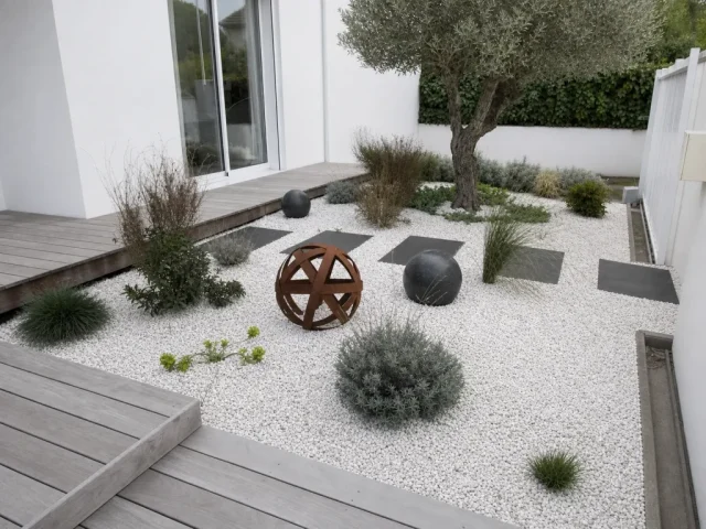 Jardin sec minéral à Lattes