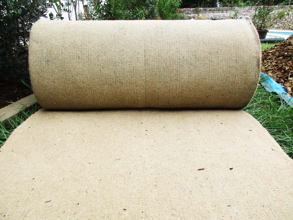 Rouleau toile paillage naturel jute sisal bache biodégradable massif