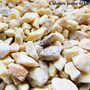 paillage jaune gravier calcaire massif jardin