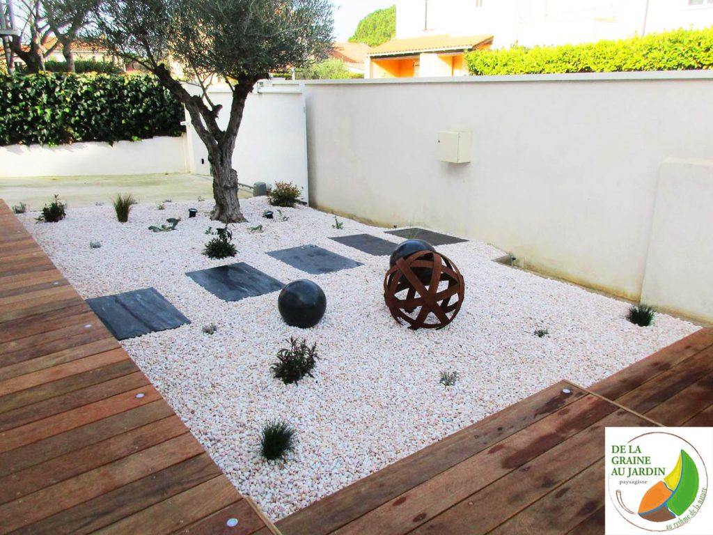 Jardin contemporain aménagé près de Montpellier